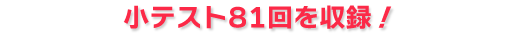 小テスト81回を収録！