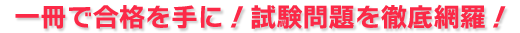 一冊で合格を手に！試験問題を徹底網羅！